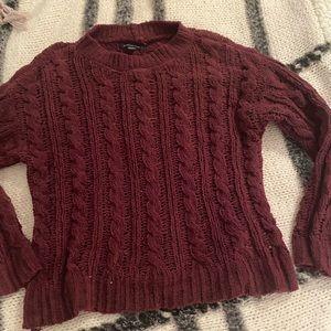 Dark red sweater